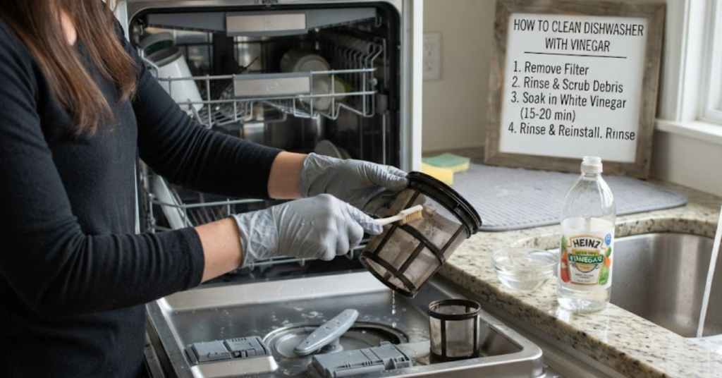 How to Clean Dishwasher Filter With Vinegar: A Complete Step-by-Step Guide