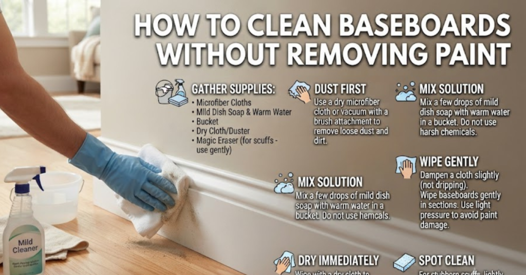 How to Clean Baseboards Without Removing Paint: A Complete Step-by-Step Guide