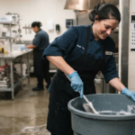 How Should Food Workers Keep Garbage Cans Clean and Free of Buildup?