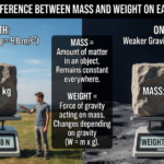 Mass vs. Weight on Earth and the Moon