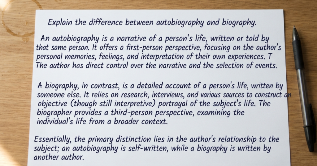 Autobiography vs. Biography: What’s the Difference?
